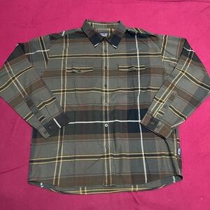 Patagonia Organic Cotton Flannel Button Shirt Mens Large Long Sleeve